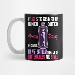 45 Year Old Women Gift Fabulous Bday 1976 - Girls 45th Birthday Mug